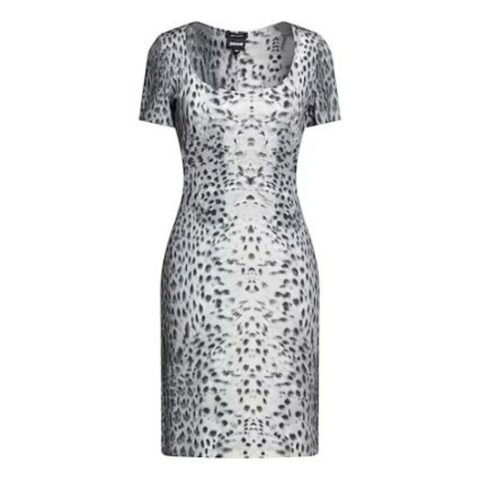 Roberto Cavalli - Just Cavalli Short Bodycon Dress - Leopard Print, Size 8